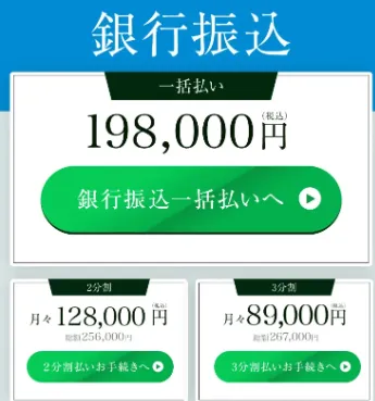 ARMADA PROJECTの料金は198000円から267000円
