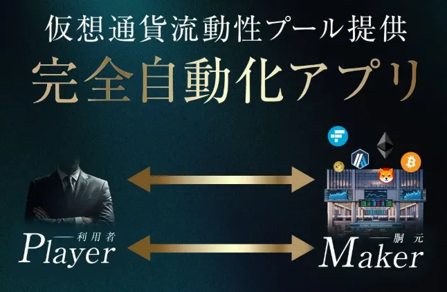 仮想通貨流動性プールに資金を提供との説明