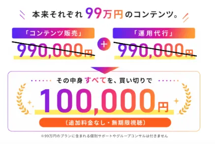 グラムハックの10万円のコース(SNS運用コンテンツ)