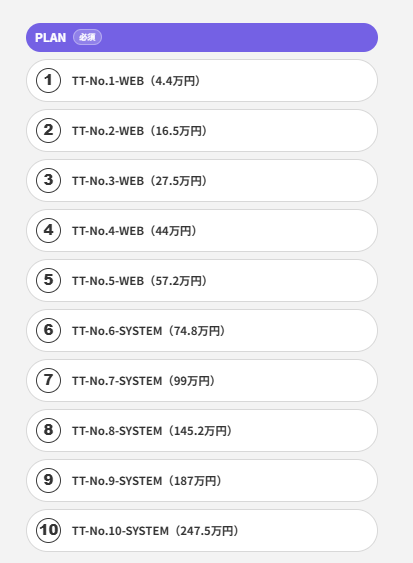 トライアルSTEPの料金プラン(Trend Trackerの料金)